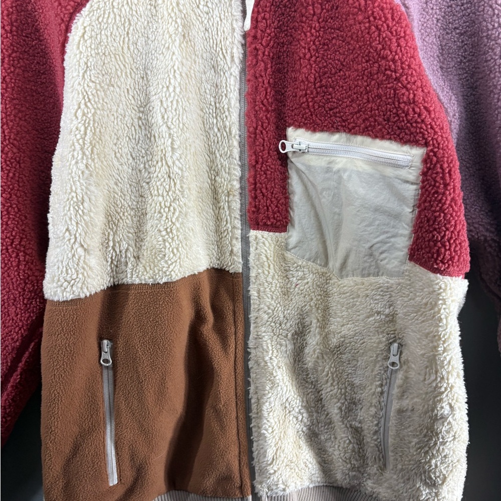 Helmut Lang Patchwork Fleece Jacket Colorblock Sh… - image 2